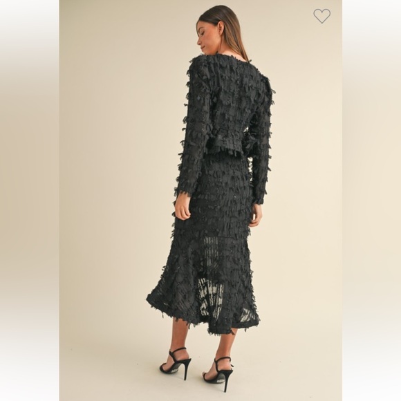 #115 FRINGE CHIFFON RUFFLED TOO AND HIGH LOW MODI SKIRT - Picture 7 of 10